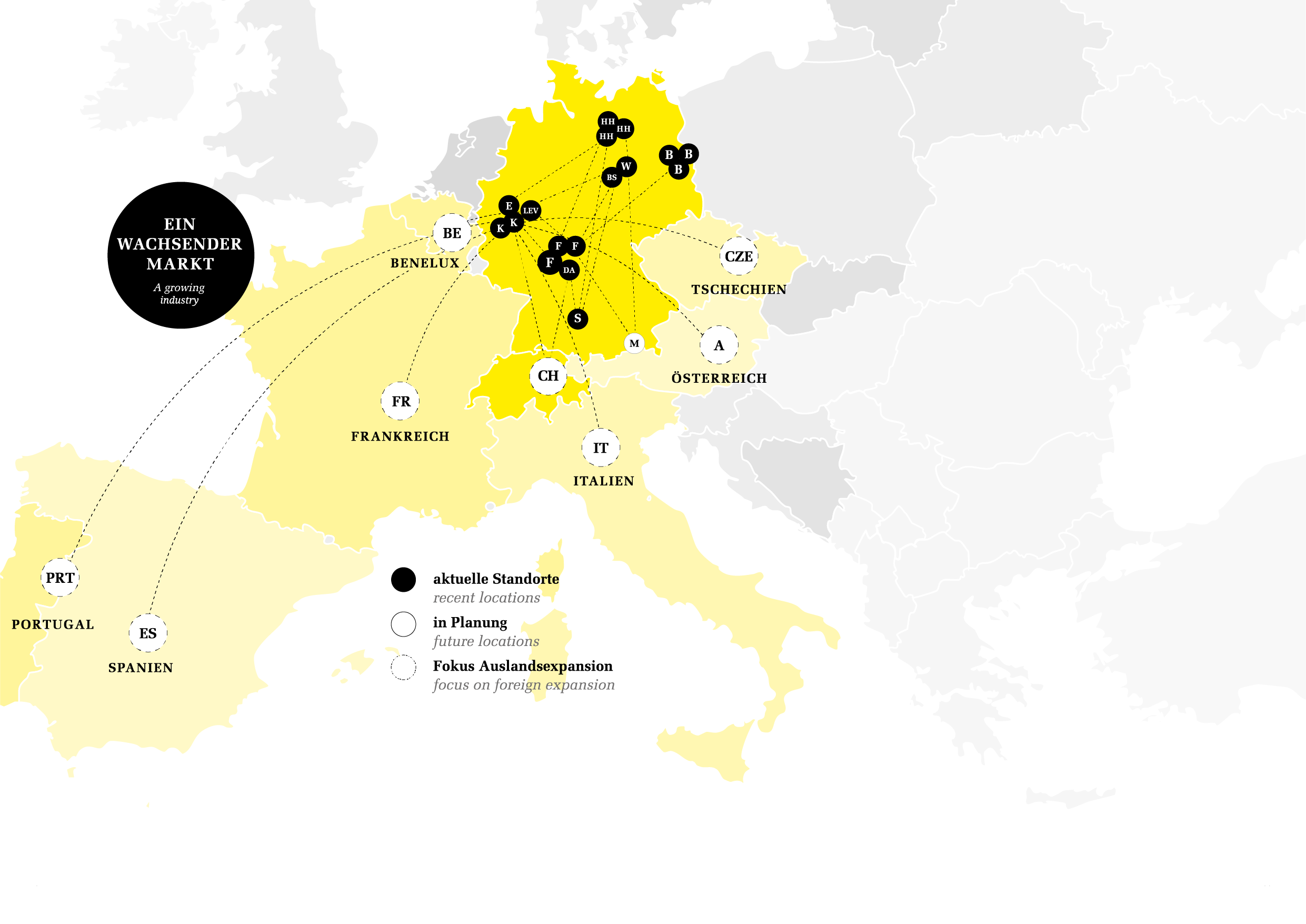 Standortkarte Europa 2024